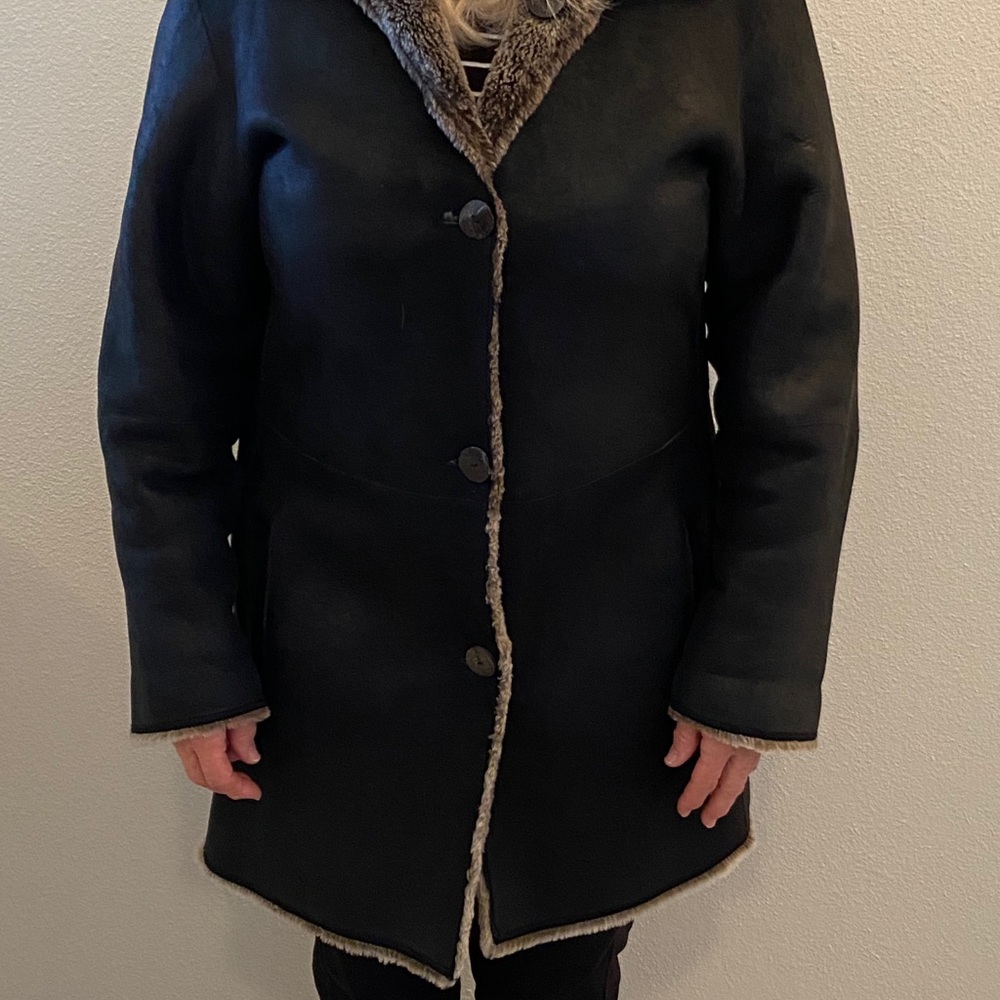 Real lamb skin reversible jacket